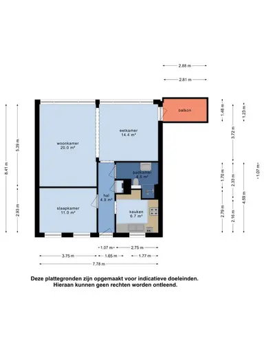 65μ² apartment προς ενοικίαση για 1050€/μήνα σε Spoorstraat, Venlo
