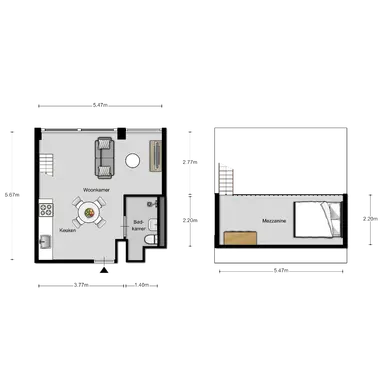 40.22m2 apartment te huur voor 1190€/maand in Beukenlaan 143, Eindhoven