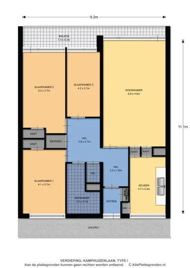 94m2 apartment te huur voor 940€/maand in Kamphuizenlaan 41, Arnhem