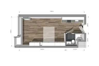26.36m2 studio te huur voor 1010€/maand in Helftheuvelpassage 8V, 's-Hertogenbosch