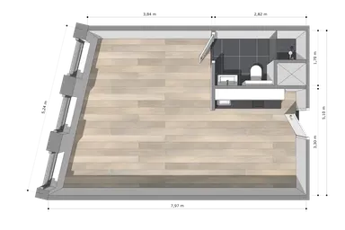 37.5μ² studio προς ενοικίαση για 1035€/μήνα σε Rivium 1e straat 141E, Capelle aan den IJssel