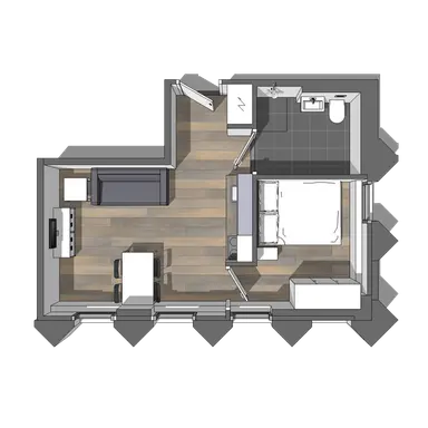 31m2 apartment to rent for 1117€/month in Vliegend Hertlaan 1-164, Utrecht