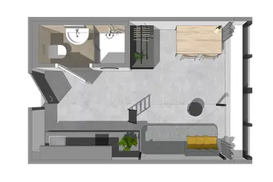 18m2 studio to rent for 923€/month in Maasboulevard 1A-06, Maastricht