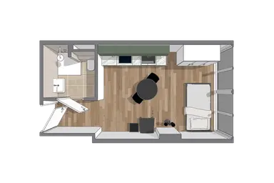 22.2m2 studio to rent for 995€/month in Westblaak 866, Rotterdam