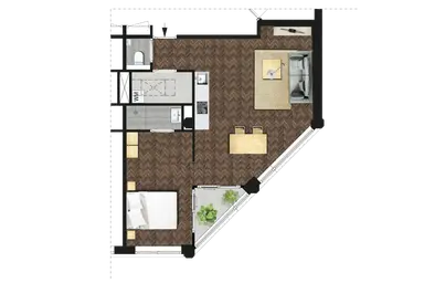 51.6m2 apartment to rent for 1300€/month in Kasteel-Traverse 86E, Helmond