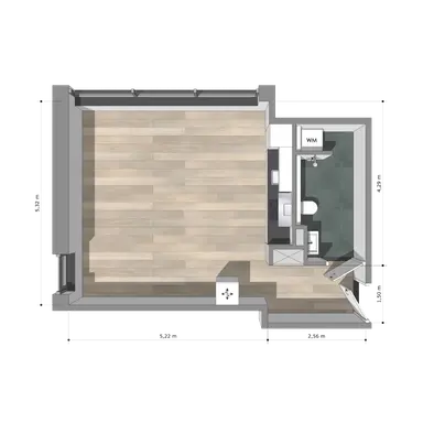 39m2 studio te huur voor 996.5€/maand in Kroonpark 254, Arnhem