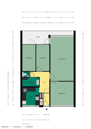86m2 apartment to rent for 1300€/month in Zuiderkruis, Veenendaal