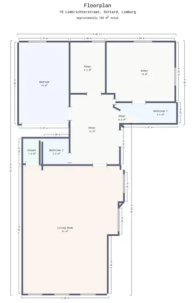 104m2 apartment to rent for 1450€/month in Limbrichterstraat, Sittard