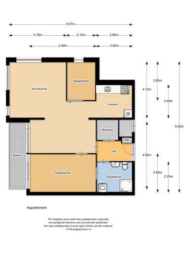 64m2 apartment in affitto per 876€/mese a Voorste Wei 15, Harderwijk