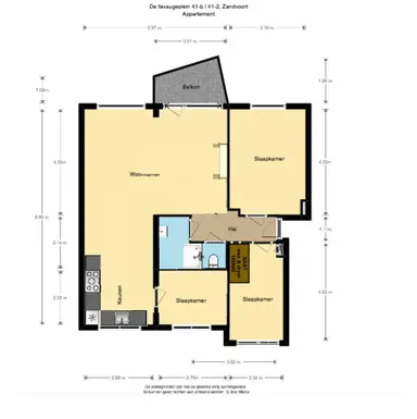 84m2 apartment te huur voor 2250€/maand in De Favaugeplein 41b, Zandvoort