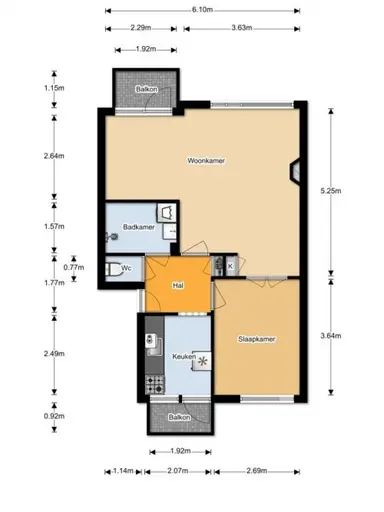 49m2 apartment to rent for 900€/month in Wijnbesstraat, Nijmegen