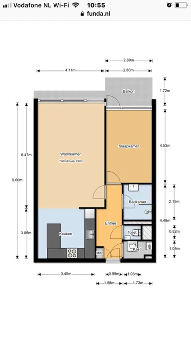 66m2 apartment in affitto per 1590€/mese a Over de Vesten 103, Schiedam