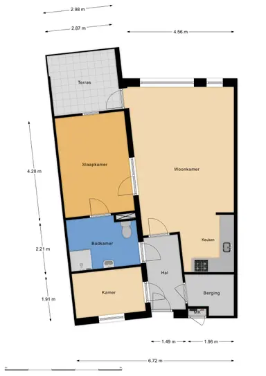 52m2 apartment to rent for 864€/month in Westeinde 22D, Harderwijk