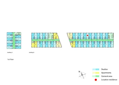 21m2 studio in affitto per 1187€/mese a Ravenoord, Utrecht