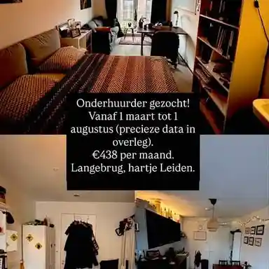 18m2 room te huur voor 438€/maand in Langebrug, Leiden