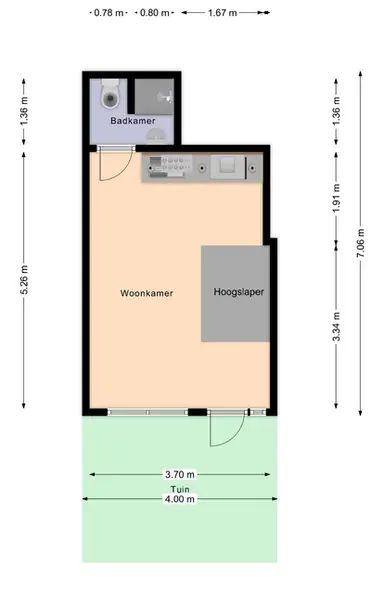 21m2 studio to rent for 1009€/month in Oudegracht 35, Utrecht