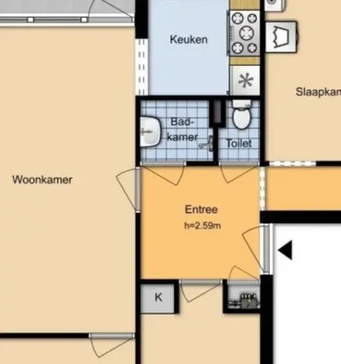 63m2 apartment to rent for 890€/month in Lindestraat 12, Alphen aan den Rijn