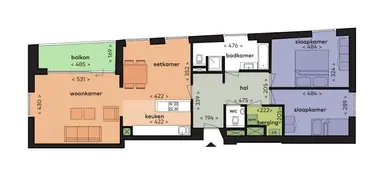 102m2 apartment to rent for 1510€/month in Ansjovislaan, Bergen op Zoom