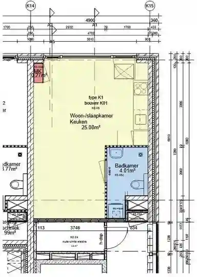 30m2 studio te huur voor 1430€/maand in Van Karnebeekstraat, Utrecht