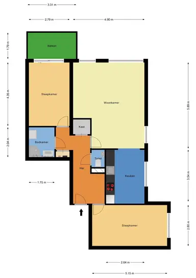 82m2 apartment to rent for 1800€/month in Ringspoor 342, Capelle aan den IJssel