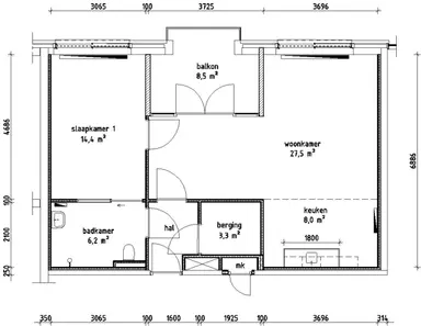 59.4m2 apartment to rent for 944.16€/month in Timorlaan 89A, Den Helder