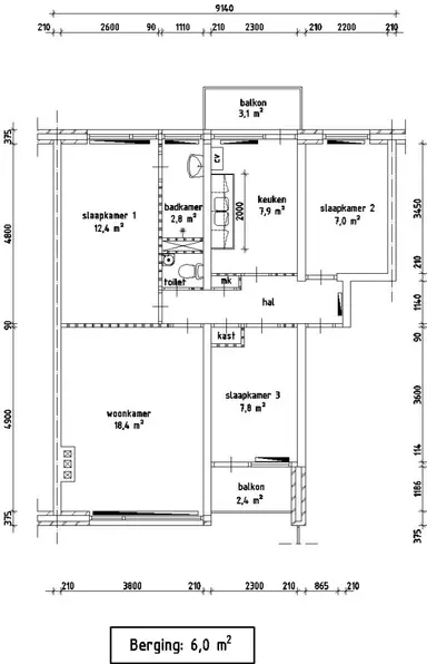 62.3m2 apartment to rent for 660.45€/month in Schout en Schepenenstraat 42, Den Helder