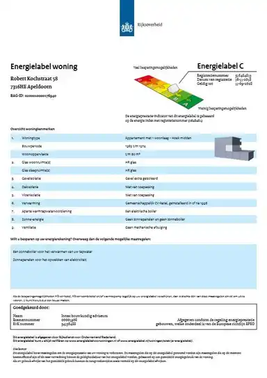 50m2 apartment te huur voor 781€/maand in Robert Kochstraat 58, Apeldoorn