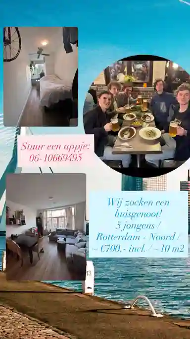 11m2 Chambre à louer pour 715€/mois à Van den Hoonaardstraat, Rotterdam