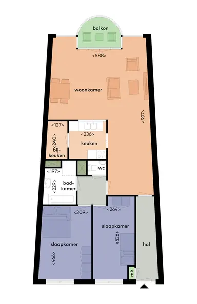 111μ² Διαμέρισμα προς ενοικίαση για 1768€/μήνα σε Westwijkplein 128, Amstelveen