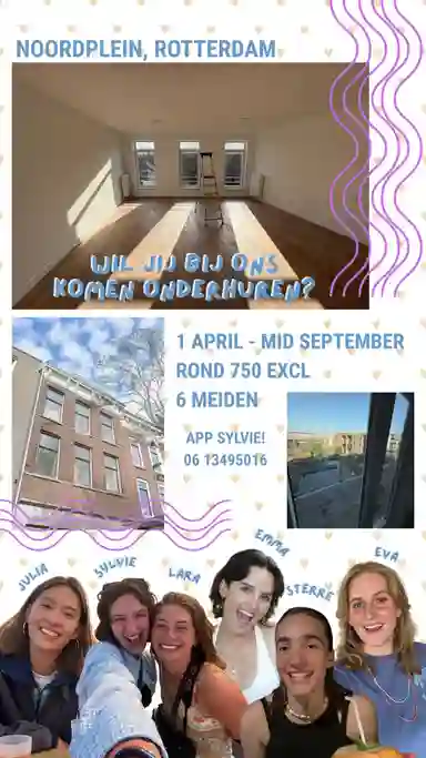 11m2 room to rent for 750€/month in Noordplein, Rotterdam