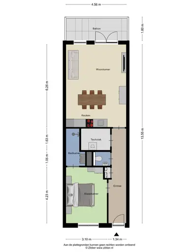 61m2 apartment to rent for 1450€/month in Dokter Brabersstraat 47, Roosendaal