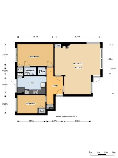 72m2 apartment to rent for 1185€/month in Hilvertsweg 12, Hilversum