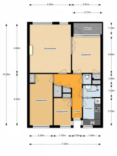 111m2 apartment to rent for 1050€/month in Haydnstraat, Amersfoort