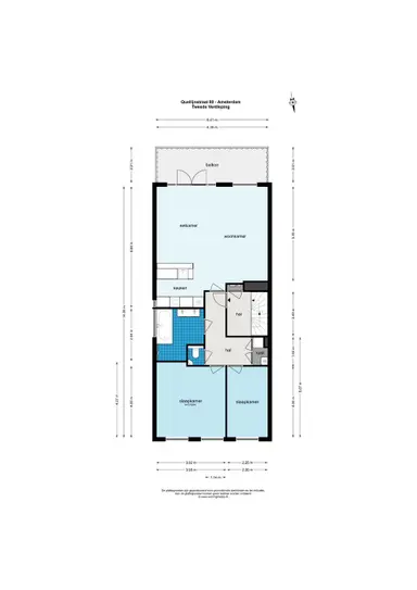 80m2 Appartamento in affitto per 2500€/mese a Quellijnstraat 80-2, Amsterdam