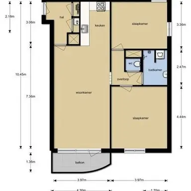 86m2 apartment to rent for 1170€/month in Rotterdam