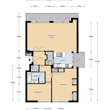 91m2 apartment to rent for 1062€/month in Haarlem