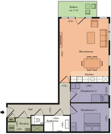 75m2 apartment to rent for 1530€/month in Bètaplein 158, Leiden