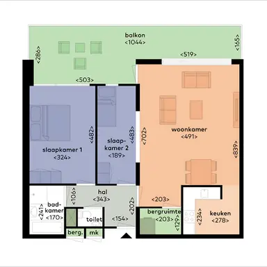 79m2 flat te huur voor 1280€/maand in Schoolstraat 118, Tilburg