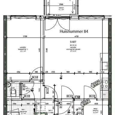 58m2 flat te huur voor 1160€/maand in Ingenieur Kalffstraat 71, Eindhoven