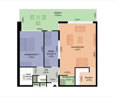 79m2 apartment to rent for 1332€/month in Schoolstraat 231, Tilburg