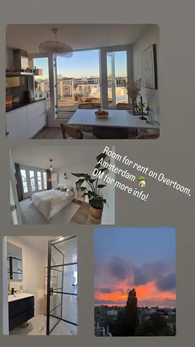 25μ² Δωμάτιο προς ενοικίαση για 1350€/μήνα σε Overtoom, Amsterdam