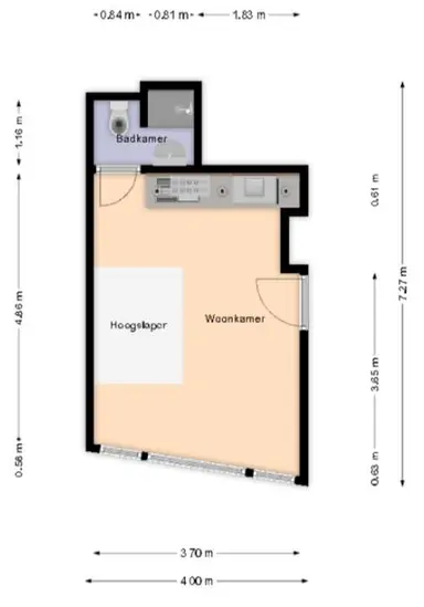 22m2 studio to rent for 995€/month in Utrecht
