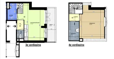 37m2 Appartement te huur voor 964.99€/maand in Kortenaerstraat 4B, Rotterdam