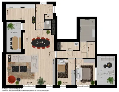 115m2 apartment to rent for 1735€/month in Emmapassage 13-11, Tilburg