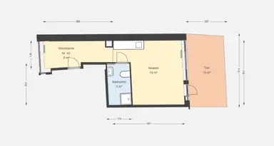 32m2 studio à louer pour 861.57€/mois à Boomgaardhof 43, Rotterdam