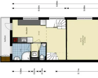85m2 apartment to rent for 2600€/month in Reitdiepstraat, Utrecht