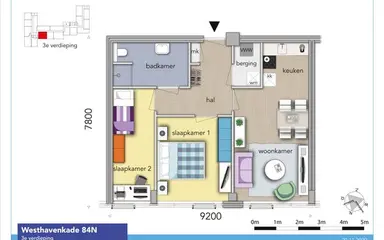 64m2 apartment to rent for 1000€/month in Westhavenkade 84N, Vlaardingen