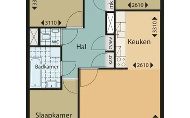 97m2 apartment to rent for 1243€/month in Slachthuisstraat 21, The Hague