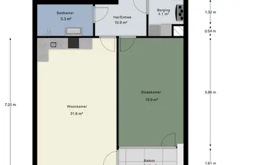76m2 apartment to rent for 1644€/month in Machinekamerplein 32-175, Eindhoven