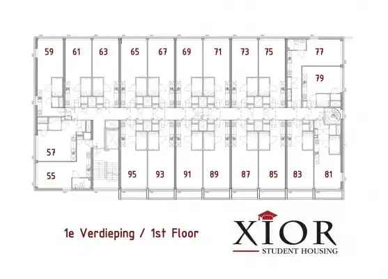 46m2 room to rent for 775€/month in Rotsoord 19, Utrecht